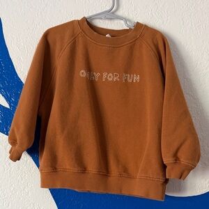 Kids Brown Sweatshirt - Only For Fun